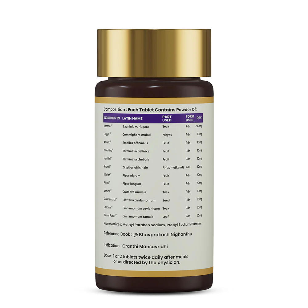 Granthi Vati Tablets | Ayurvedic Formulation for Granthi & Internal Tissue Balance - Image 3