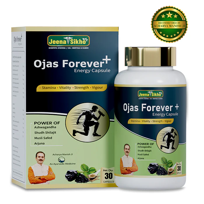 Ojas Forever+ Energy Capsule | Ayurvedic Capsules for Energy, Stamina & Strength