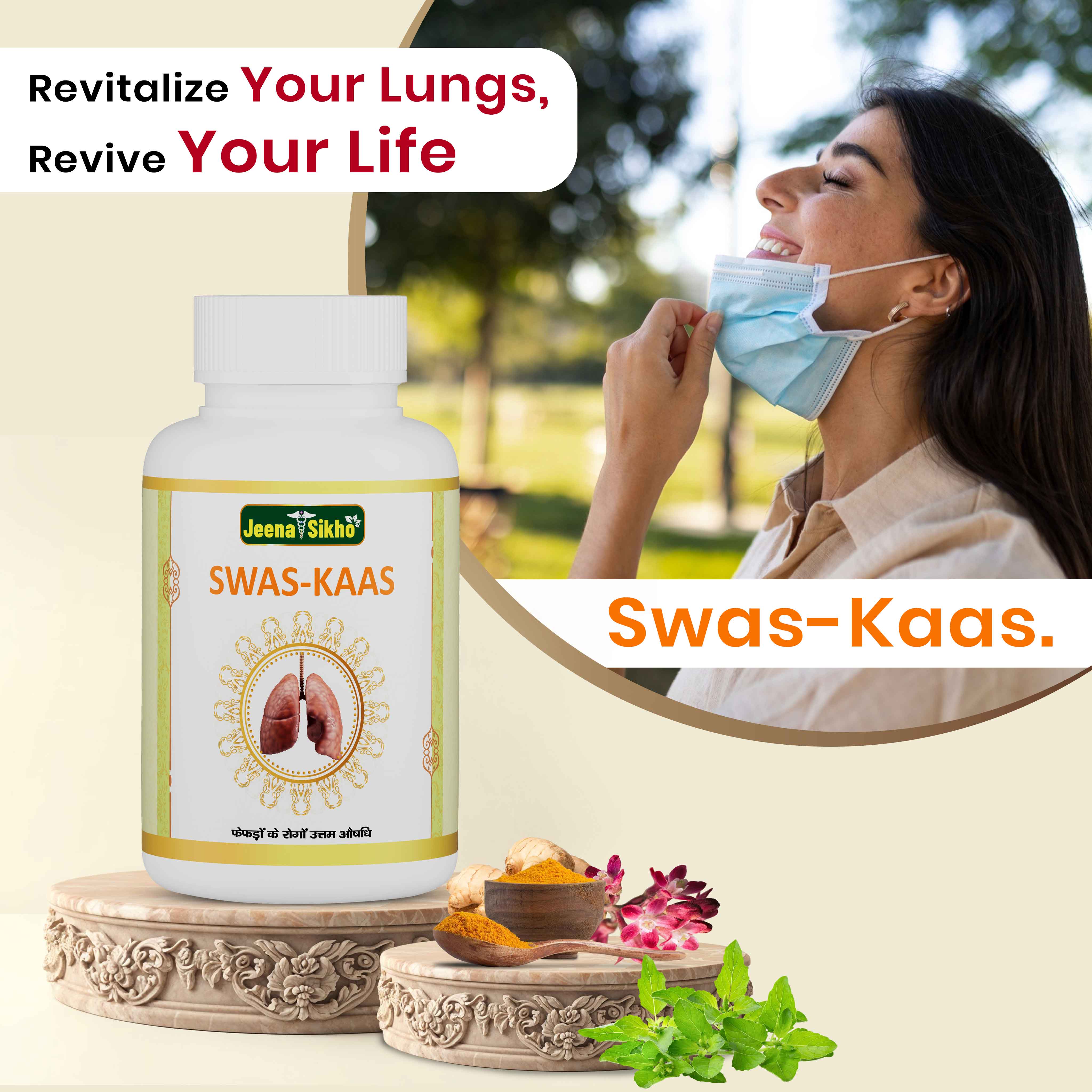 SWAS-KAAS Capsules | Ayurvedic Lung Health & Breathing Support | Herbal Supplement for Respiratory Wellness - Image 2