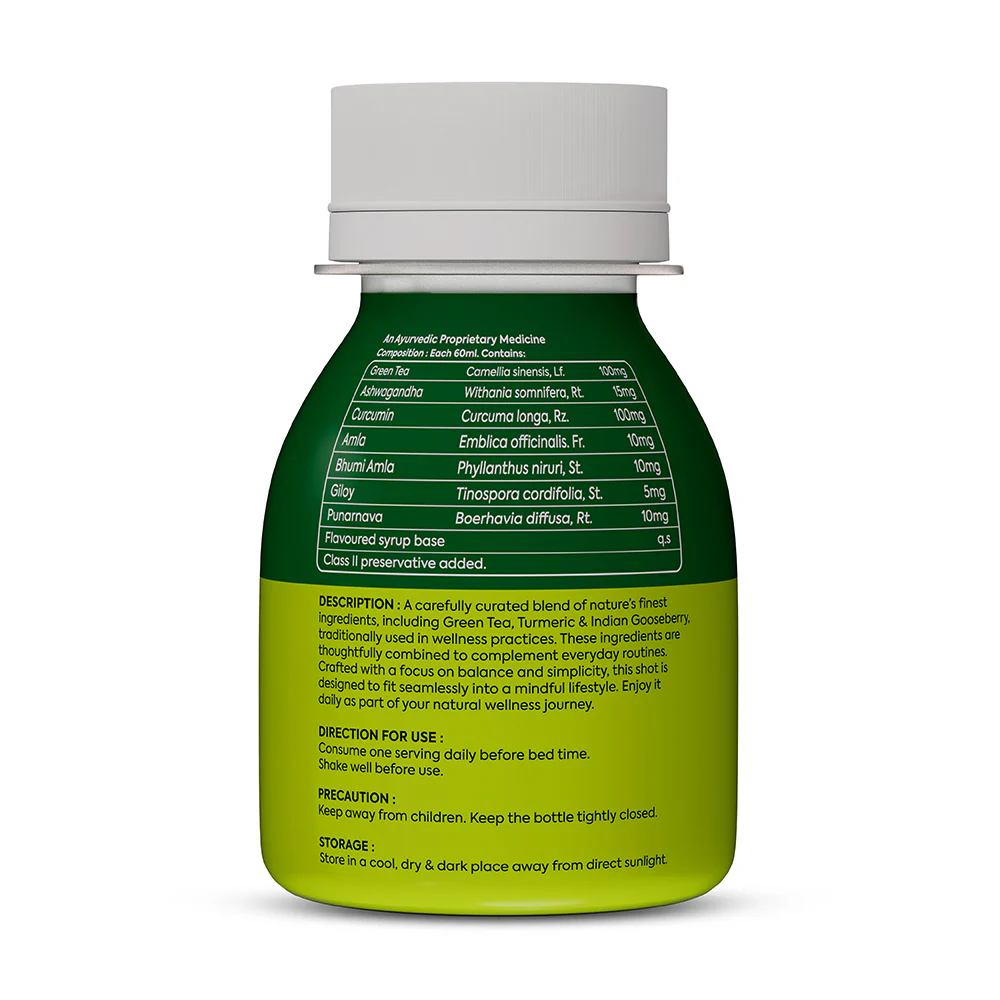 Weight Management Shot | Ayurvedic Herbal Shot for Natural Weight Loss, Metabolism & Digestion | Shot 60 ml pack of 9 - Image 3